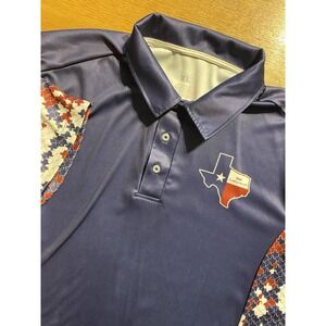 TexFlage Texas Flag Camo Polo Shirt XL SN4 Cooling Retrofit USA Made Patriotic‎